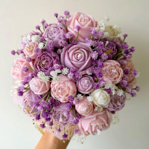 Bouquete floral en Xl rosa y lila
